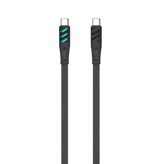 Кабель USB-C to USB-C HAVIT HV-CB6254 PD60W 3A 1м з LED індикатором Black