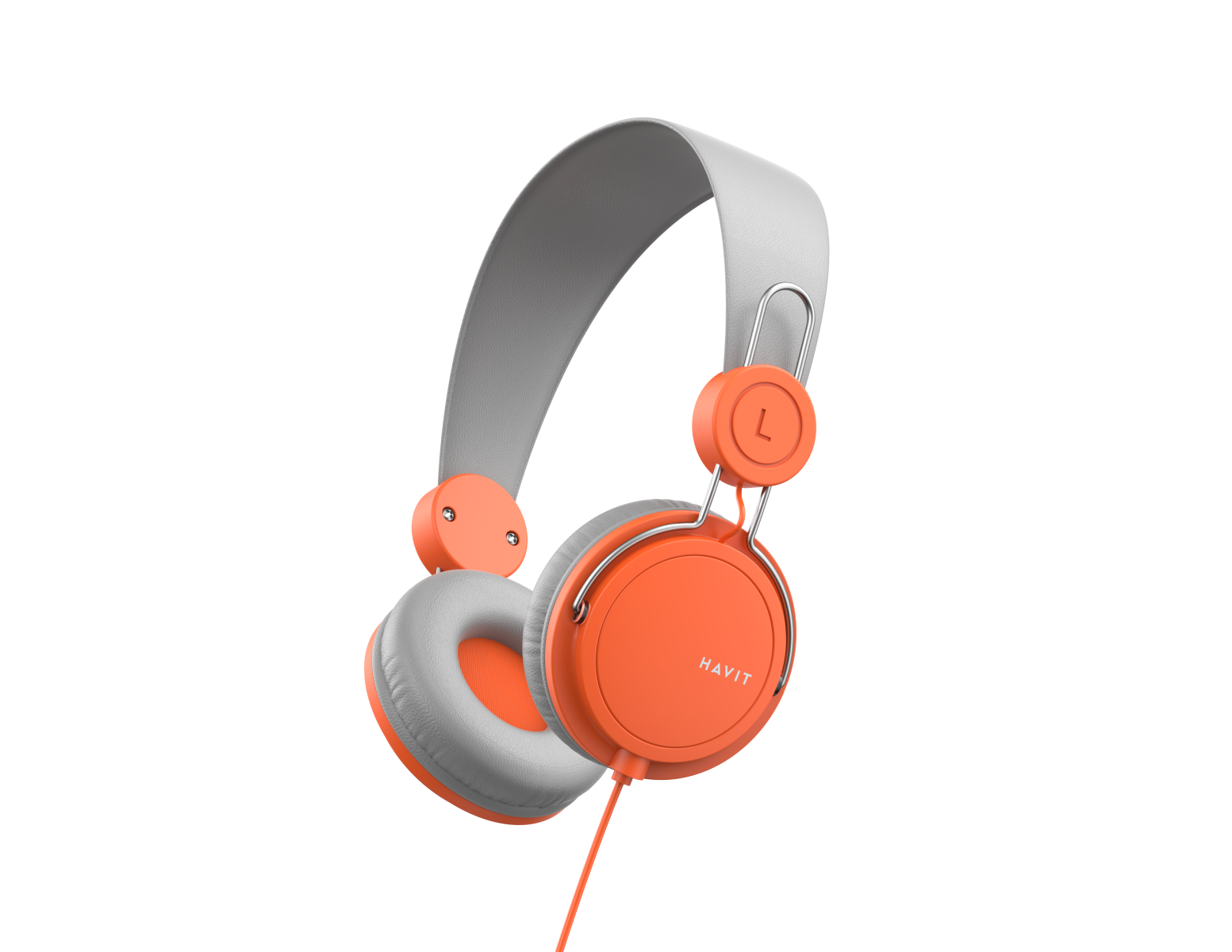 Навушники дротові накладні HAVIT HV-H2198D Gray/Orange з мікрофоном