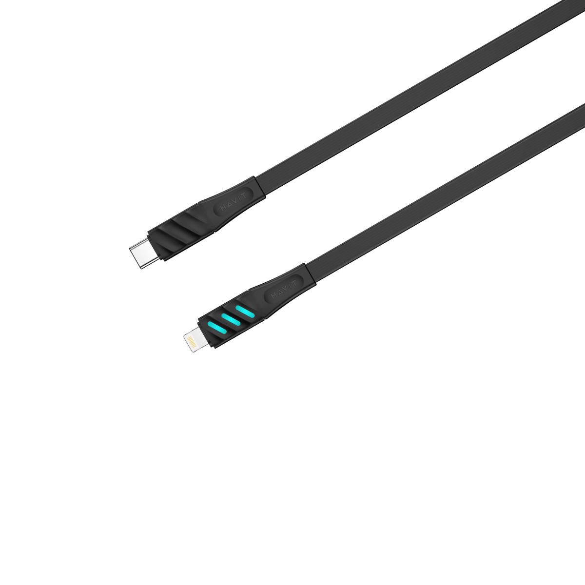 Кабель USB-C - Lightning HAVIT HV-CB6255 PD30W 1м з LED індикатором