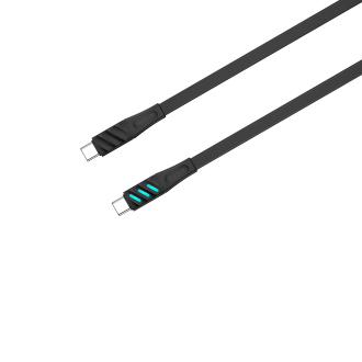 Кабель USB-C to USB-C HAVIT HV-CB6254 PD60W 3A 1м з LED індикатором Black