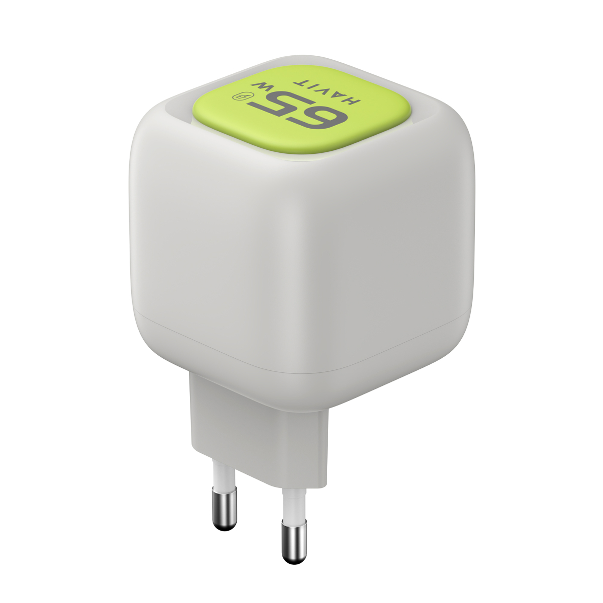 Зарядний пристрій HAVIT UC253 GaN 65W USB-A+USB-C +Кабель USB-C Gray/Green