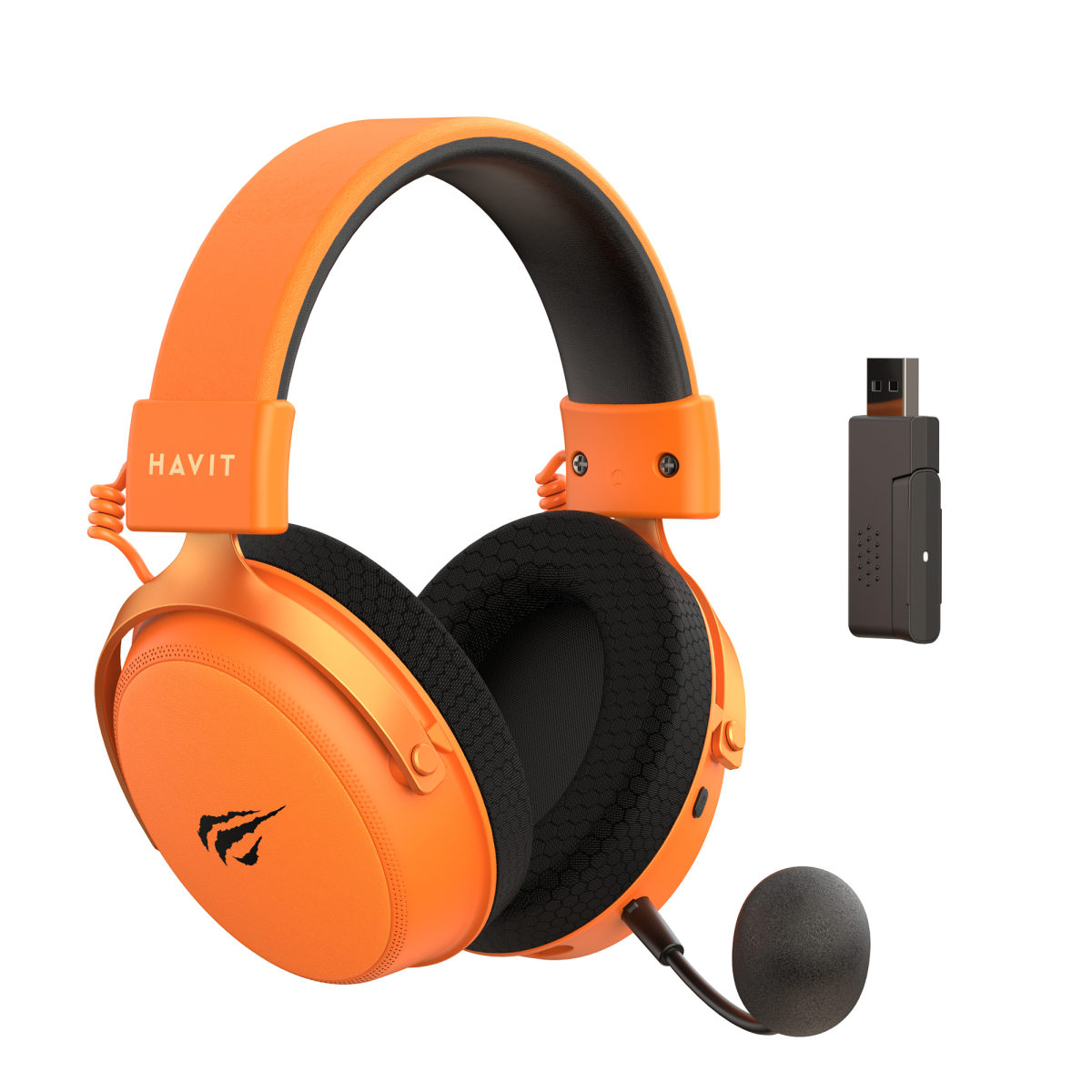 Бездротові ігрові навушники HAVIT H2015 Pro Black+Orange