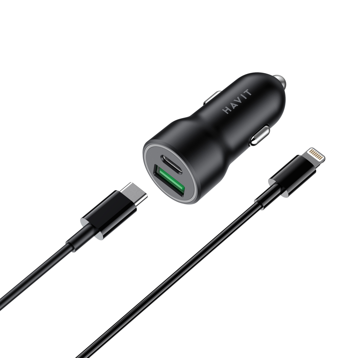 Автомобільний зарядний пристрій HAVIT HV-CC613 20W USB+USB-C