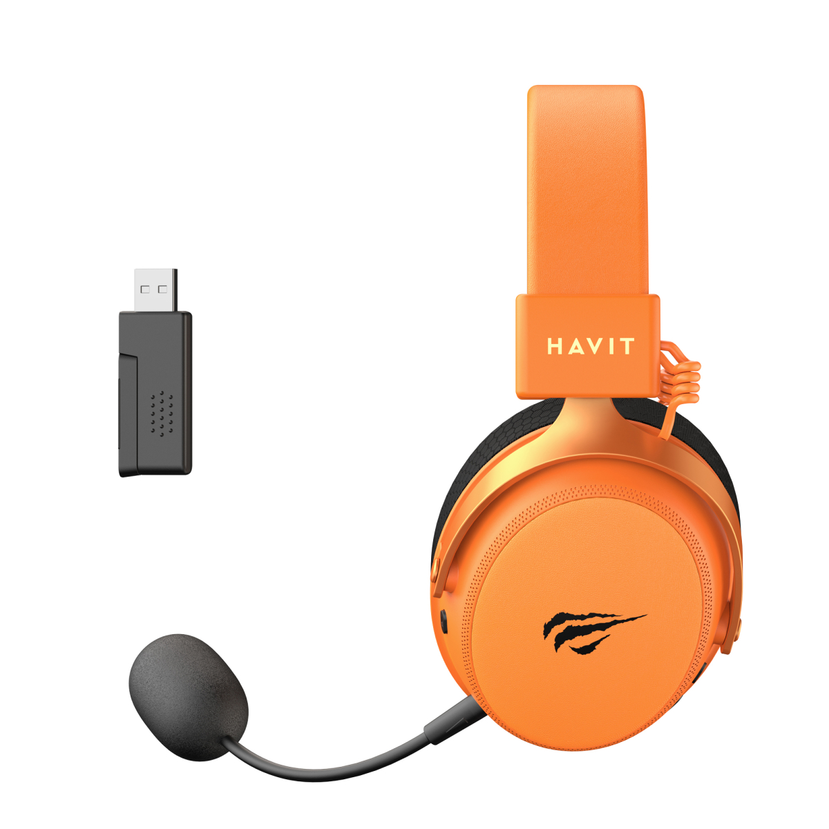 Бездротові ігрові навушники HAVIT H2015 Pro Black+Orange
