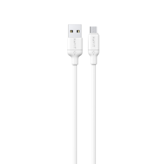 Кабель USB - Micro USB HAVIT CB678 3A 1м White (силіконовий)