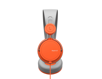 Навушники дротові накладні HAVIT HV-H2198D Gray/Orange з мікрофоном