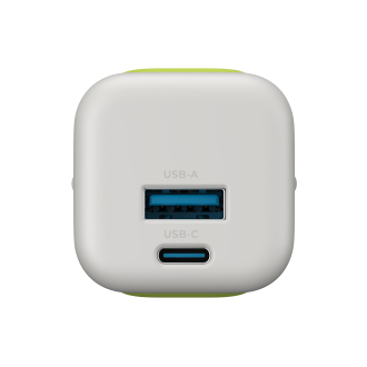 Зарядний пристрій HAVIT HV-UC230 GaN 33W USB-A+USB-C Gray/Green