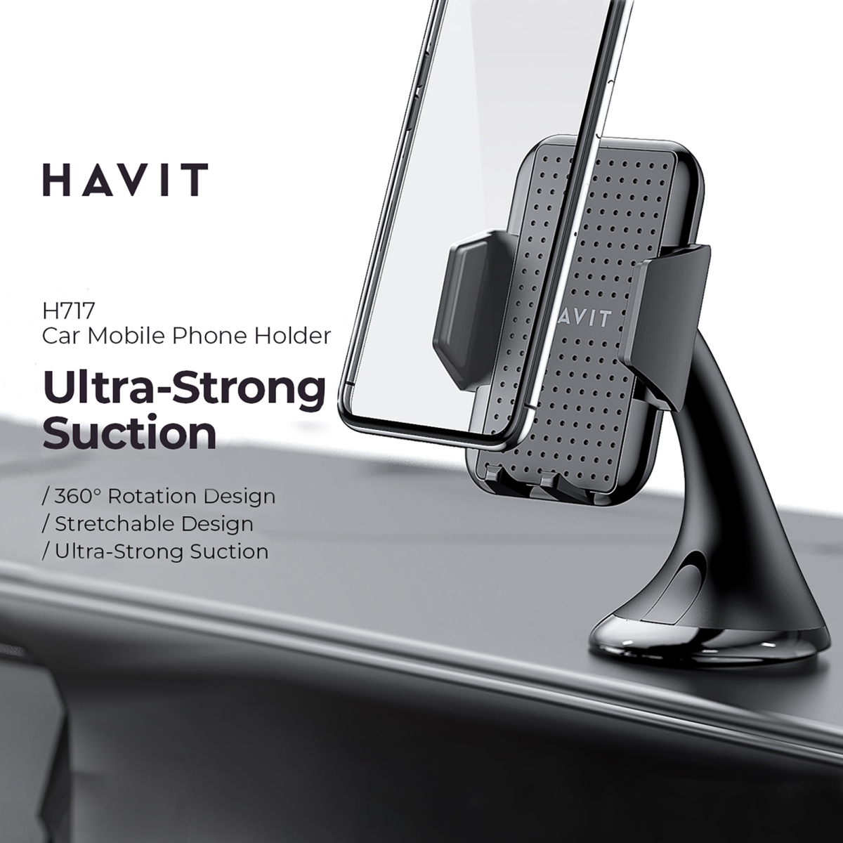 Автотримач для телефону HAVIT HV-H717