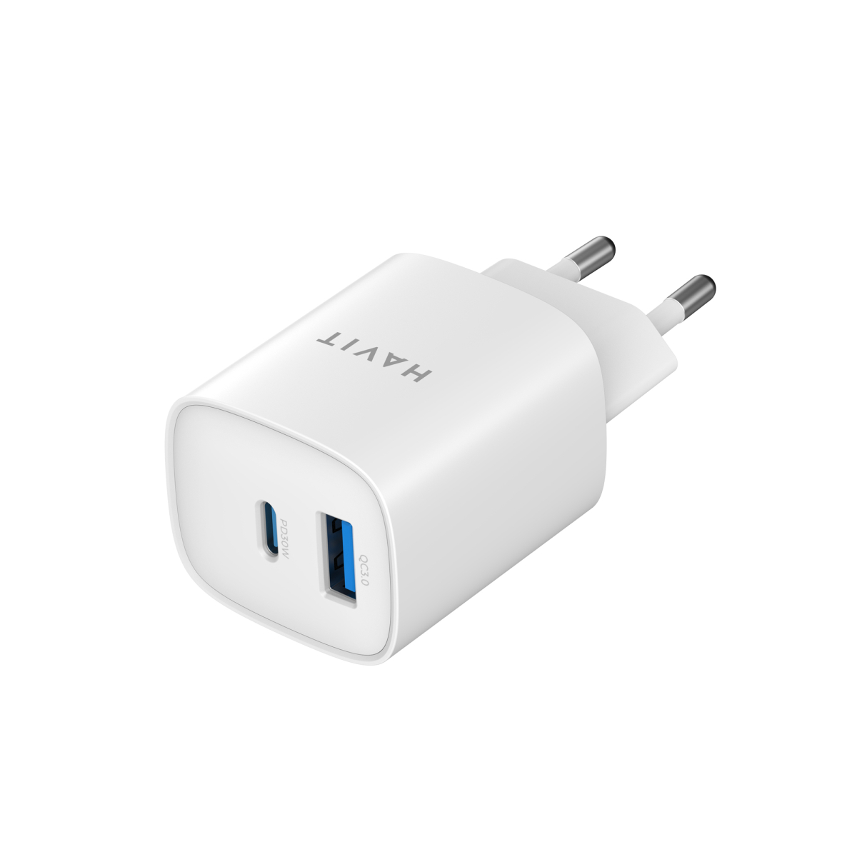 Зарядний пристрій HAVIT UC30 PRO GaN 30W USB-A+USB-C White