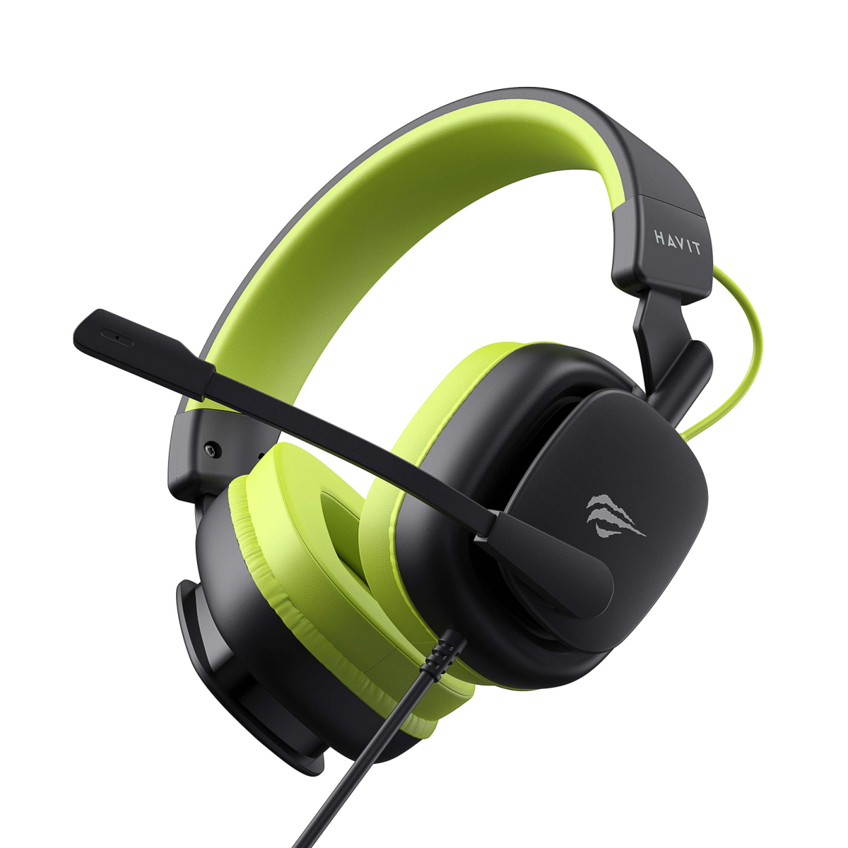 Ігрові навушники з мікрофоном HAVIT H2048U Black+Green Plug USB 7.1